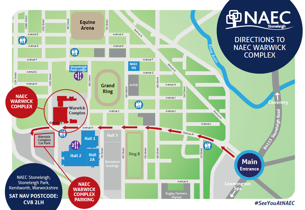 NAEC Warwick Parking Map Practical Astro Show